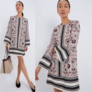 Tuckernuck NEW Patchwork Floral Mini Jamie Long Bell Sleeve Boho Dress Sz Small